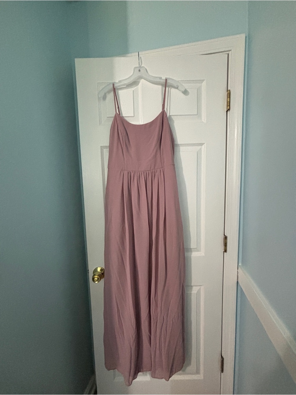 Spaghetti Strap Maxi Dress in Dusty Rose